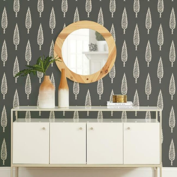 Juniper Tree Black & Taupe Wallpaper