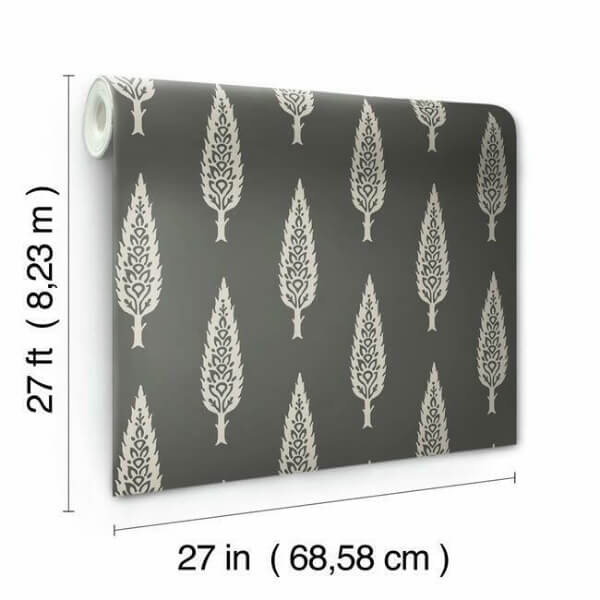 Juniper Tree Black & Taupe Wallpaper
