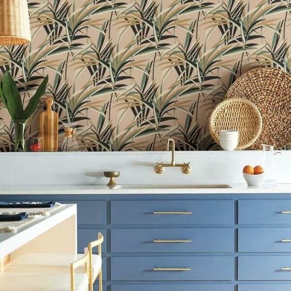 Tropical Paradise Blush Wallpaper