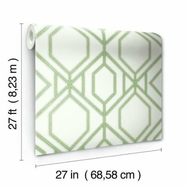 Sawgrass Trellis Green Wallpaper