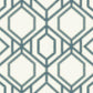 Sawgrass Trellis White & Blue Wallpaper