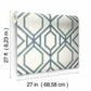 Sawgrass Trellis White & Blue Wallpaper
