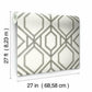 Sawgrass Trellis White & Taupe Wallpaper