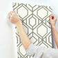 Sawgrass Trellis White & Taupe Wallpaper