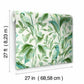 Tropical Love Birds White & Aqua Wallpaper