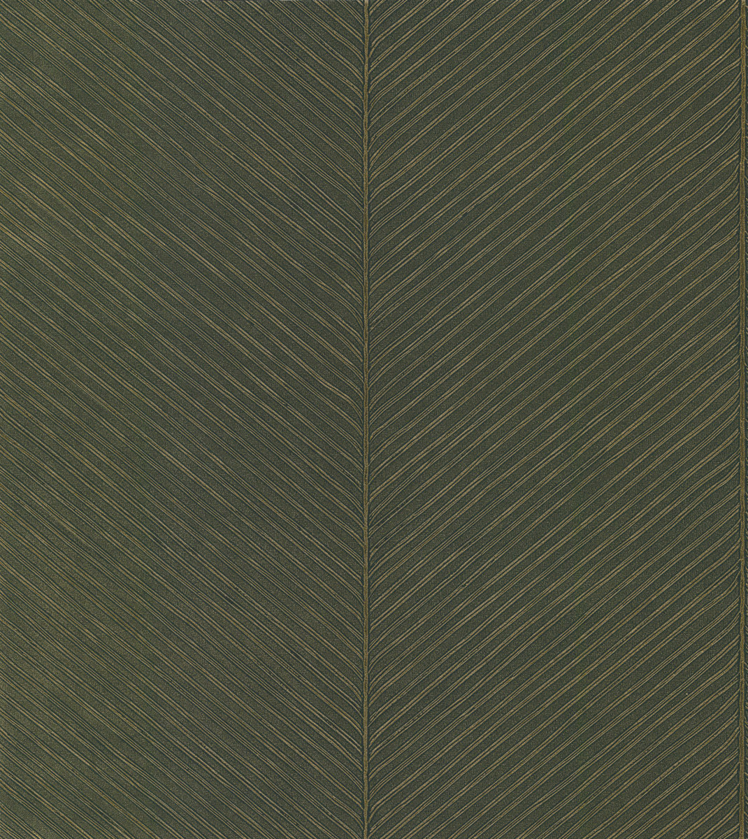 Green/Gold Palm Chevron Wallpaper