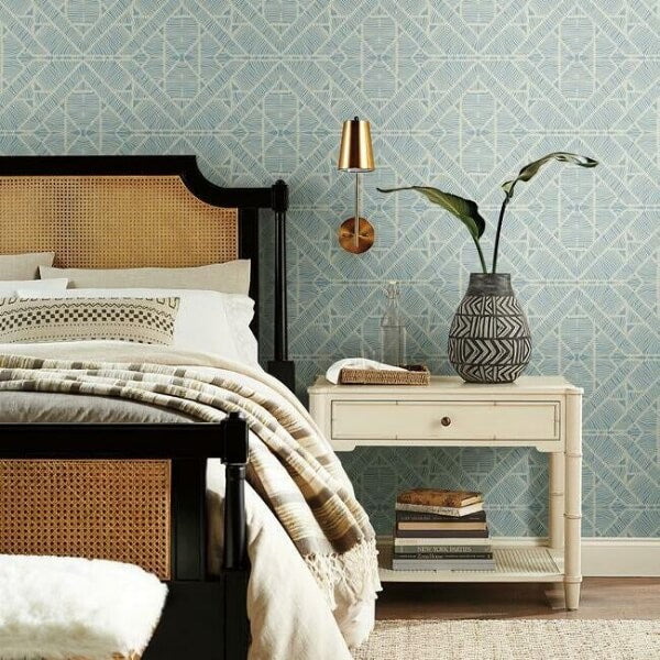 Diamond Macrame Blue Wallpaper