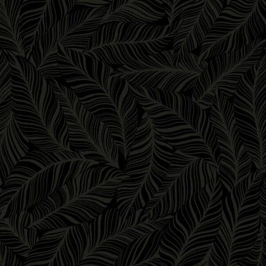 Rainforest Canopy Black Wallpaper