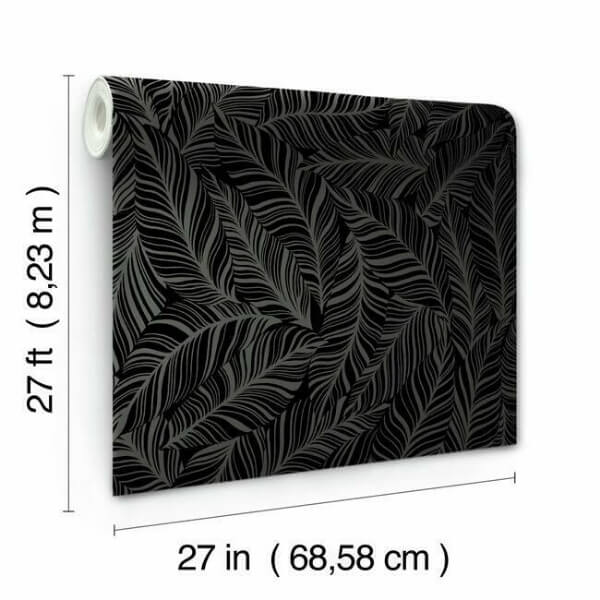 Rainforest Canopy Black Wallpaper