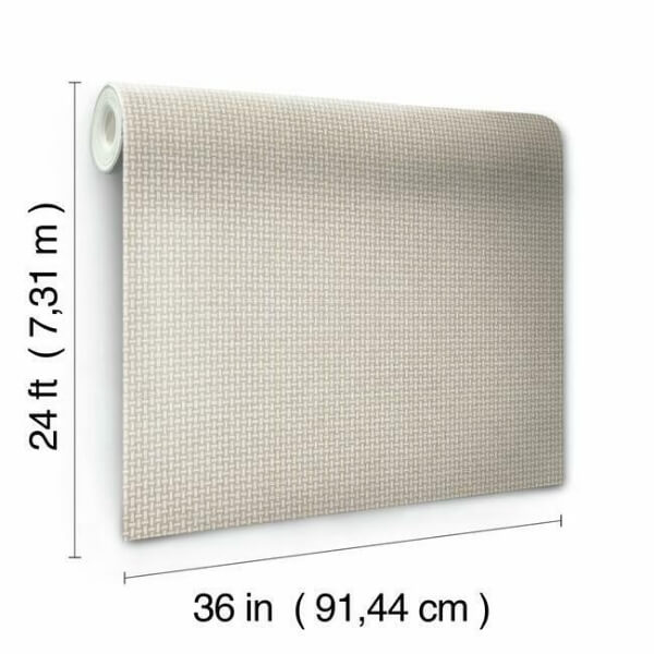 Cottage Basket Beige Wallpaper