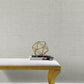 Cottage Basket Silver Metallic Wallpaper