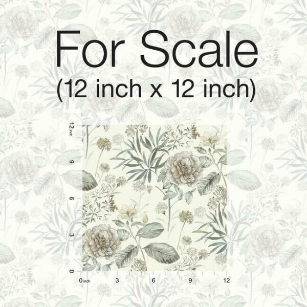 Midsummer Floral Beige & Green Wallpaper