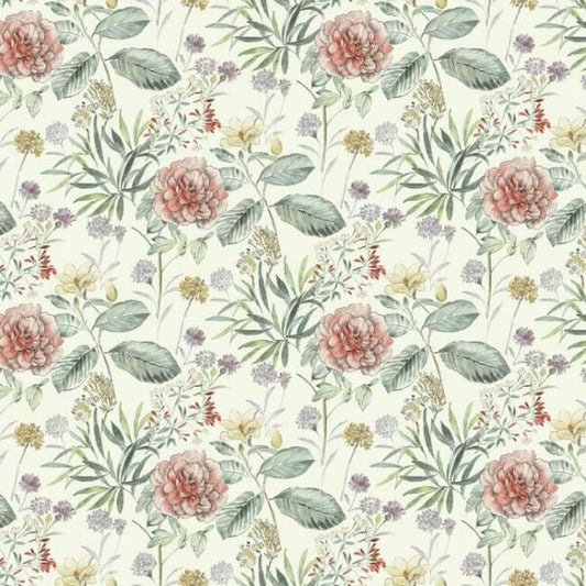 Midsummer Floral Coral Wallpaper