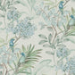 Handpainted Songbird Turquiose Wallpaper