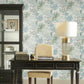 Handpainted Songbird Turquiose Wallpaper