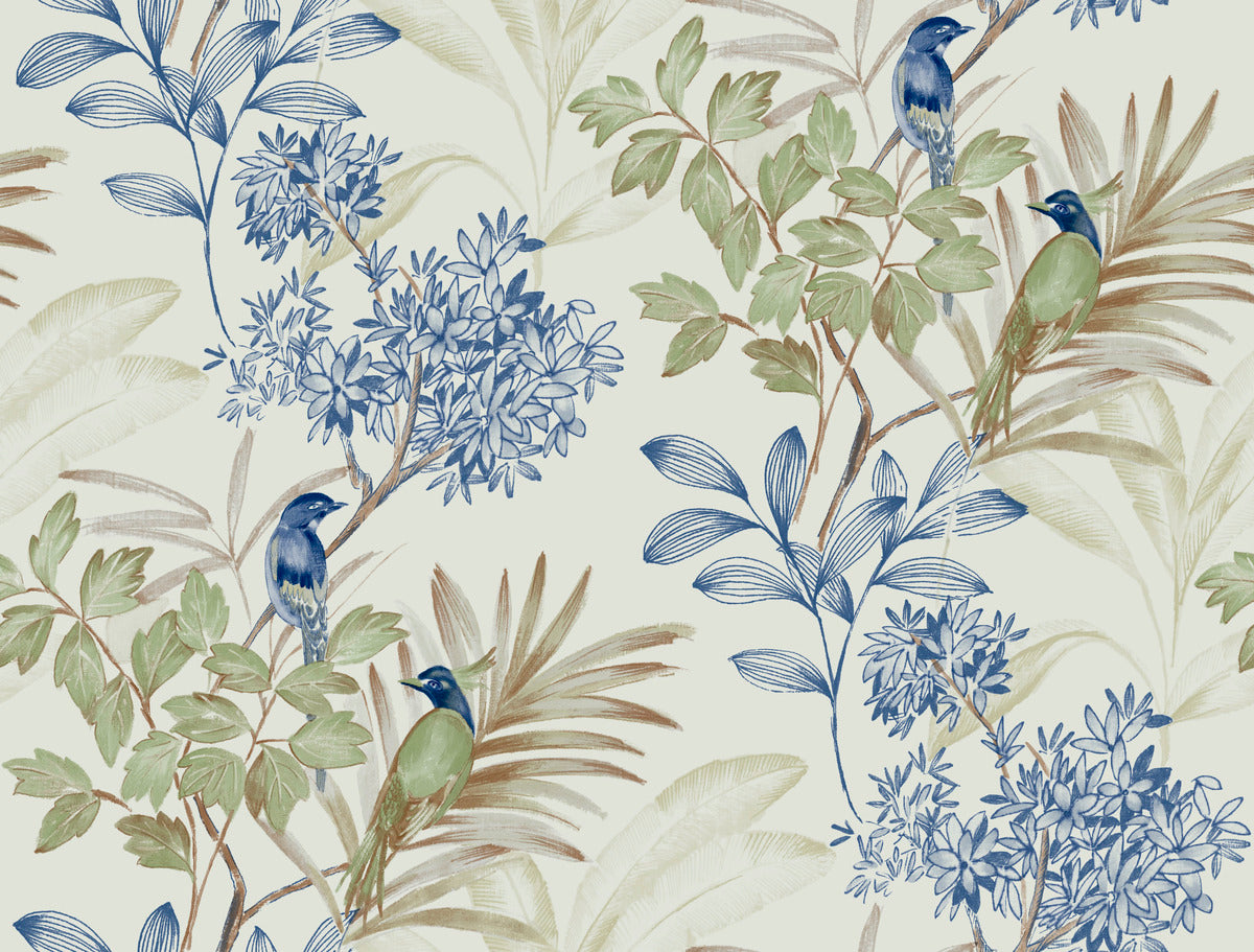 Handpainted Songbird Wallpaper