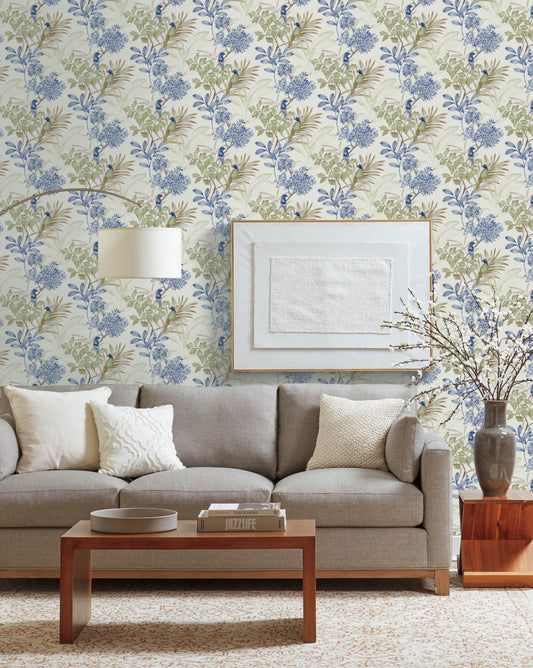 Handpainted Songbird Wallpaper