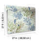 Handpainted Songbird Green & Blue Wallpaper