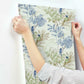 Handpainted Songbird Green & Blue Wallpaper