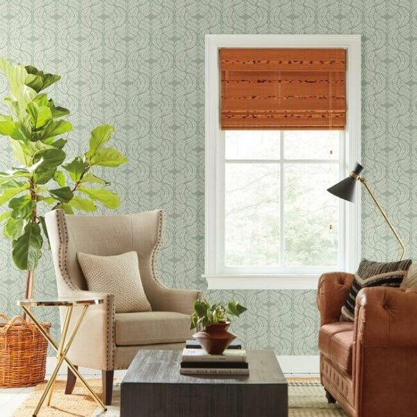 Fern Tile Green Wallpaper
