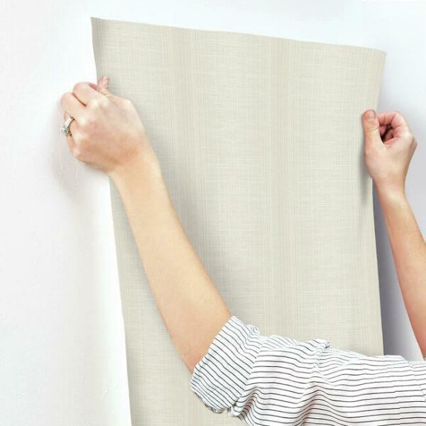 Silk Weave Beige Wallpaper