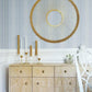Silk Weave Stripe Blue Wallpaper
