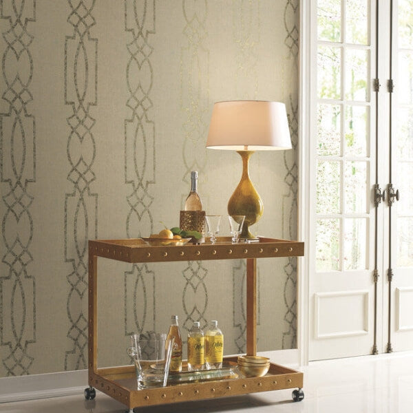 Cathedral Trellis Beige Wallpaper