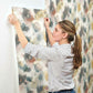 Impressionist Floral Copper & Blue Wallpaper