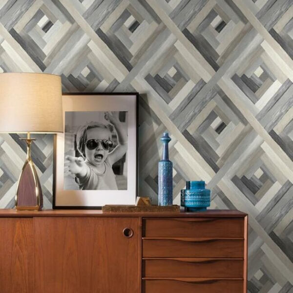 Wynwood Geometric Grey Wallpaper