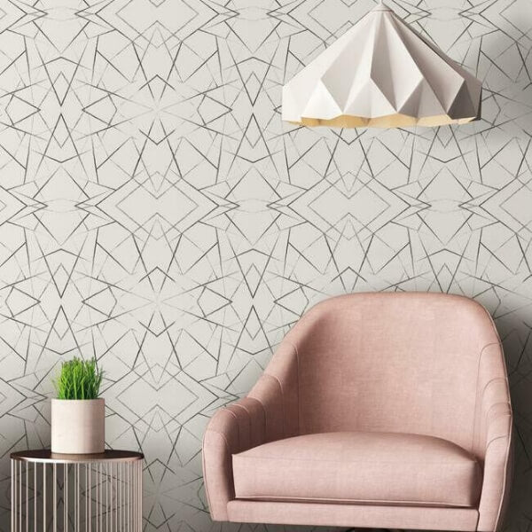 Geo Diamond Black Wallpaper