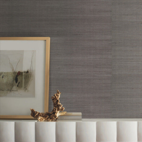 Sisal Grasscloth Silver Metallic Wallpaper