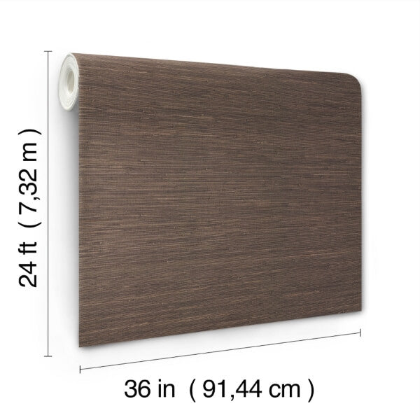 Knotted Grass Brown Wallpaper