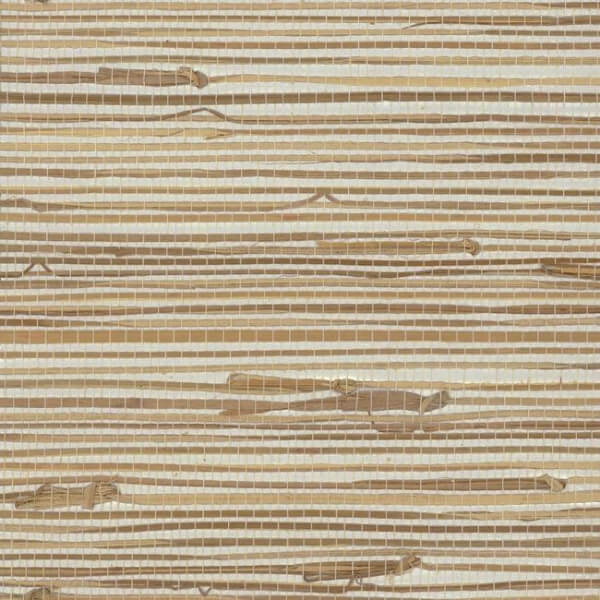 Wide Knotted Grass Metallic Wallpaper