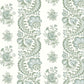 Beaumont Green Floral Stripe Wallpaper