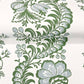 Beaumont Green Floral Stripe Wallpaper
