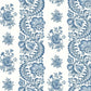 Beaumont Blue Floral Stripe Wallpaper