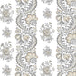 Beaumont Charcoal Floral Stripe Wallpaper