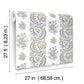 Beaumont Charcoal Floral Stripe Wallpaper