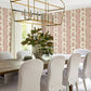 Beaumont Ruby Floral Stripe Wallpaper