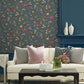 Parterre Indigo Jacobean Wallpaper
