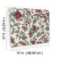 Parterre Raspberry Jacobean Wallpaper