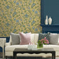 Parterre Light Yellow Jacobean Wallpaper