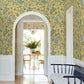 Parterre Light Yellow Jacobean Wallpaper