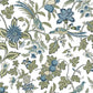 Parterre Blue Jacobean Wallpaper