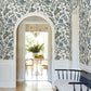 Parterre Blue Jacobean Wallpaper