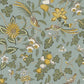 Parterre Light Blue Jacobean Wallpaper