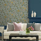 Parterre Light Blue Jacobean Wallpaper