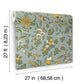 Parterre Light Blue Jacobean Wallpaper