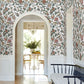 Parterre Coral Jacobean Wallpaper