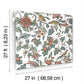 Parterre Coral Jacobean Wallpaper
